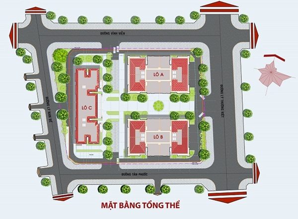 Mặt bằng tổng thể khu chung cư Tân Phước