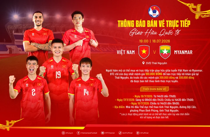 VFF mở thêm hình thức bán vé trận Việt Nam vs Myanmar
